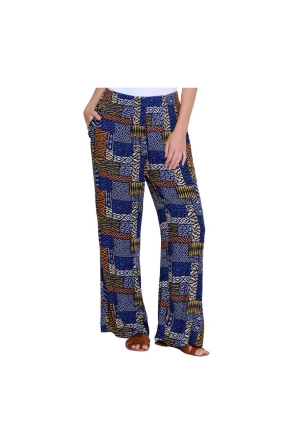 MULTIPLES IKAT PATCH PRINT PANTS
