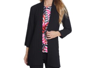 MULTIPLES BLACK TEXTURED JACKET