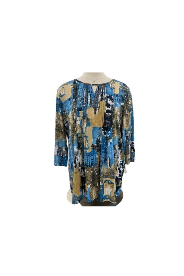 SOUTHERN LADY 3/4 SLEEVE BLOCK PRINT TOP