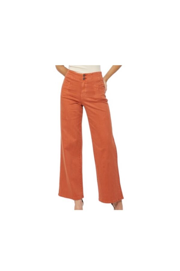 MICA DENIM HIGH RISE WIDE LEG PANT
