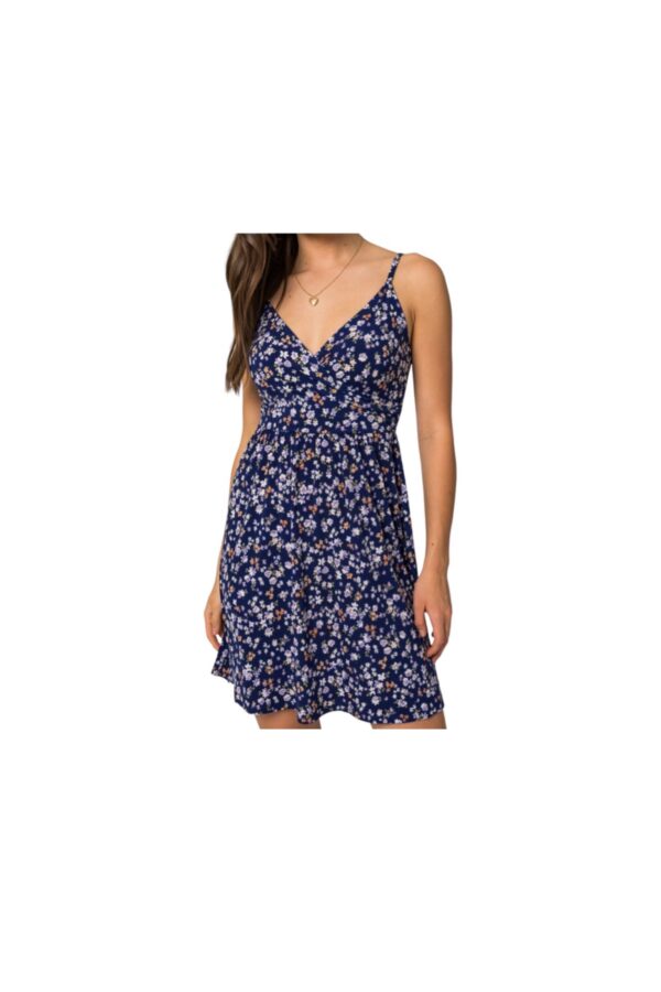 GILLI NAVY DITSY FLORAL MINI DRESS