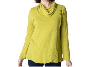 HABITAT COTTON WRAP COWL NECK TOP