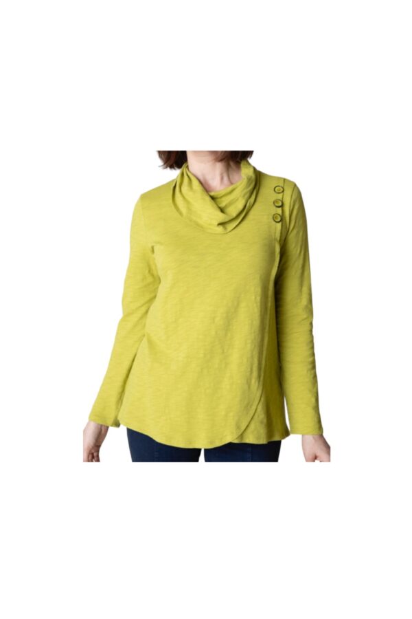 HABITAT COTTON WRAP COWL NECK TOP