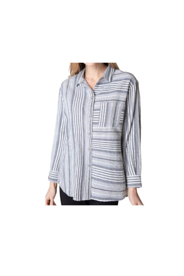 HABITAT BOYFRIEND STRIPE POCKET SHIRT