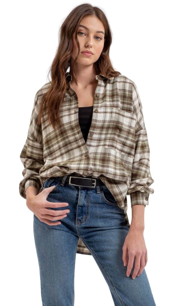 BLUPEPPER SUPER SOFT PLAID FLANNEL SHIRT - Image 14