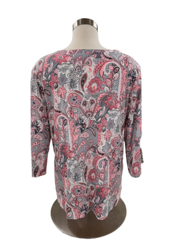 SOUTHERN LADY 3/4 SLEEVE PAISLEY PRINT TOP - Image 6