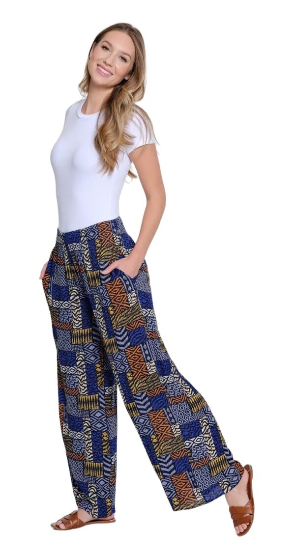 MULTIPLES IKAT PATCH PRINT PANTS - Image 8