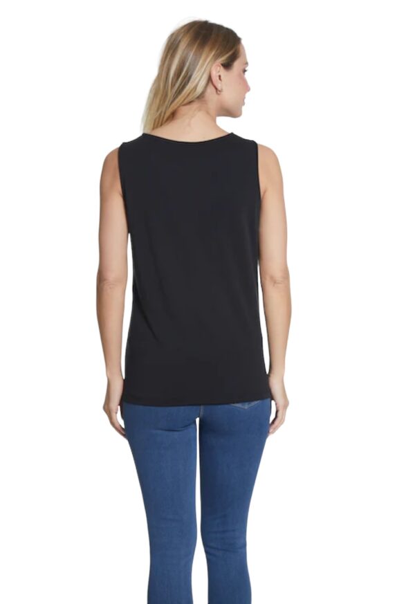 MULTIPLES BLACK SCOOP NECK TANK - Image 3