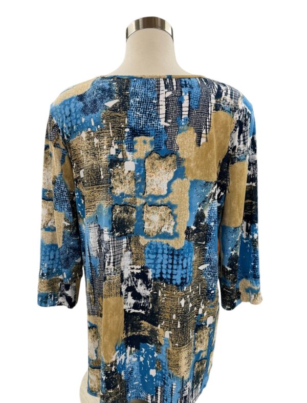 SOUTHERN LADY 3/4 SLEEVE BLOCK PRINT TOP - Image 5