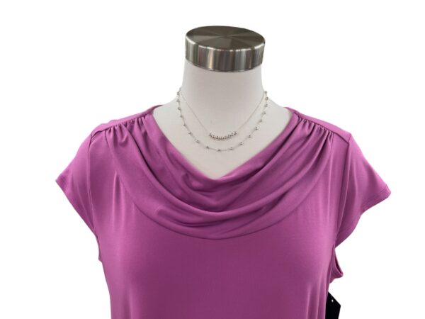 SOUTHERN LADY COWL NECK CAP SLEEVE KNIT TOP - Image 5