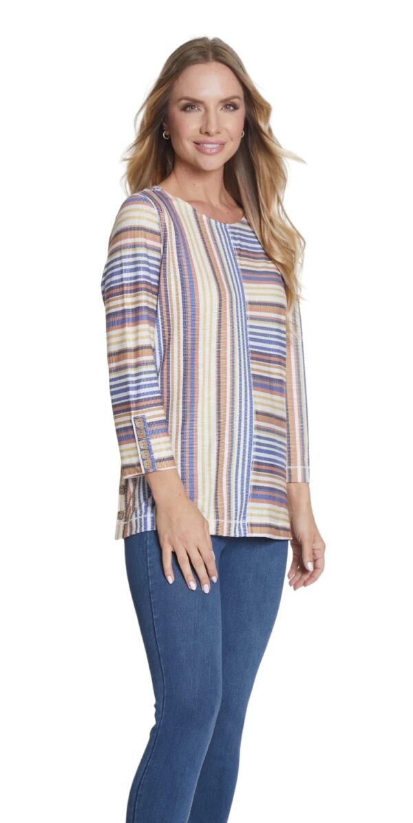 MULTIPLES FAUX BUTTON PLACKET MULTI PANEL TOP*NOW 75% OFF* - Image 4