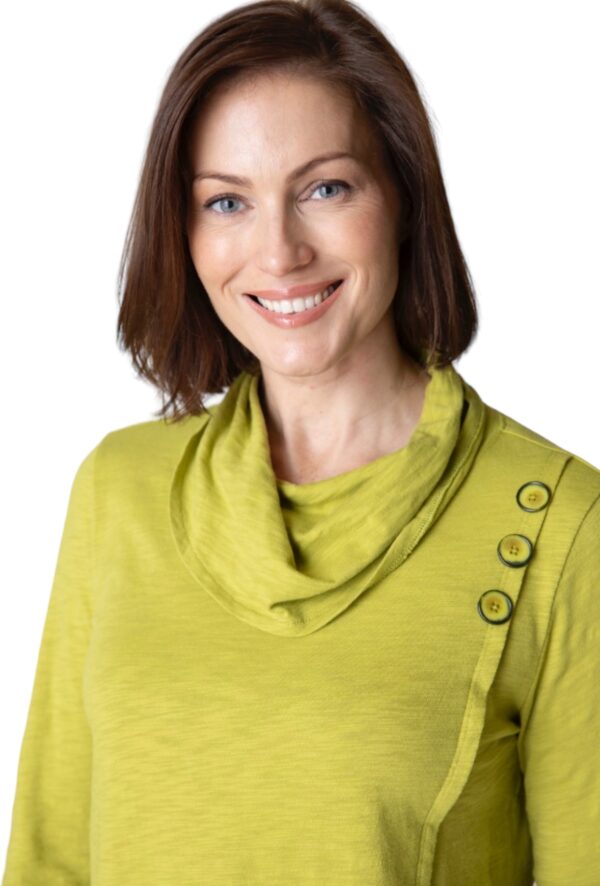 HABITAT COTTON WRAP COWL NECK TOP - Image 4