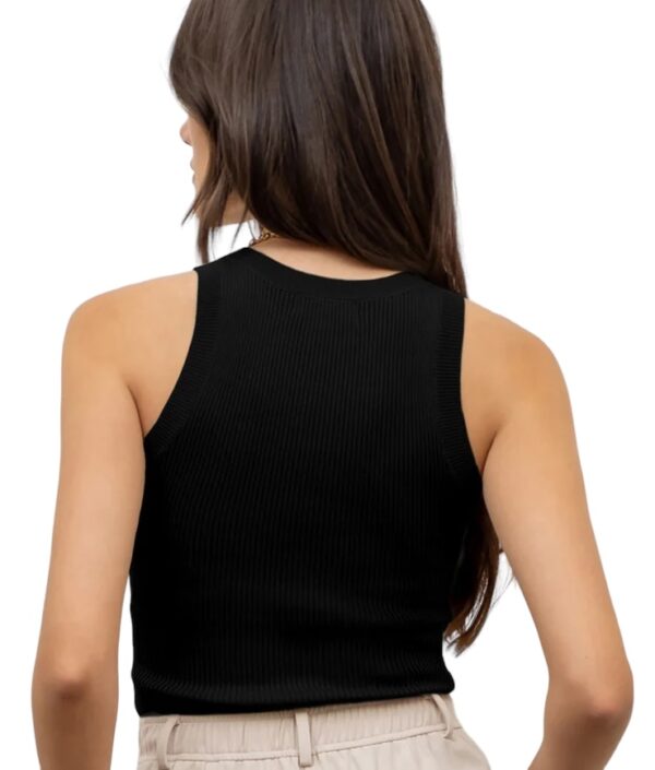 BLUPEPPER ROUND NECK SWEATER KNIT TANK TOP - Image 13