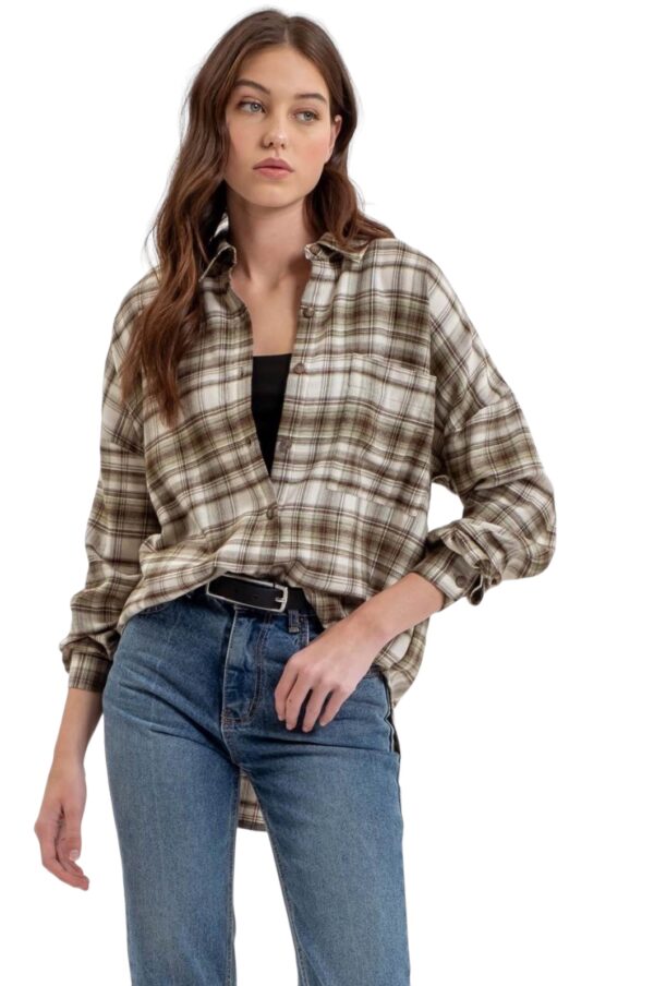 BLUPEPPER SUPER SOFT PLAID FLANNEL SHIRT - Image 13