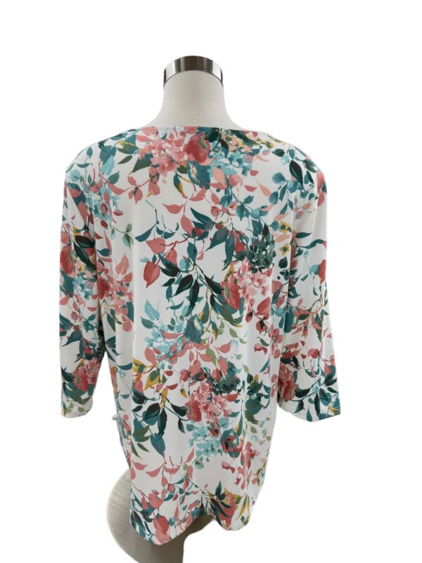 SOUTHERN LADY 3/4 SLEEVE COWL NECK FLORAL TOP - Image 6
