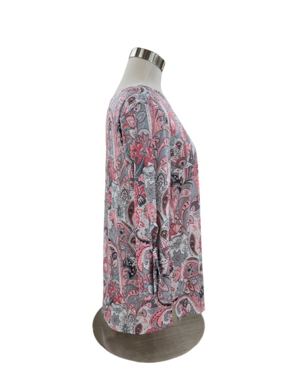 SOUTHERN LADY 3/4 SLEEVE PAISLEY PRINT TOP - Image 5