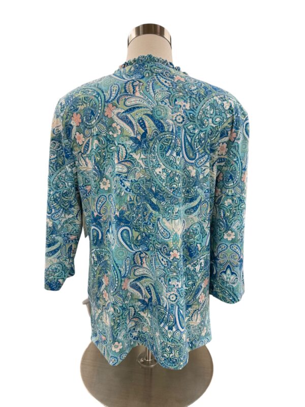 SOUTHERN LADY 3/4 SLEEVE PAISLEY PRINT TOP - Image 5
