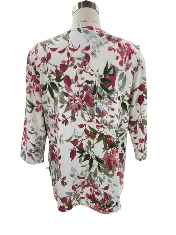 SOUTHERN LADY 3/4 SLEEVE COWL NECK FLORAL TOP - Image 9