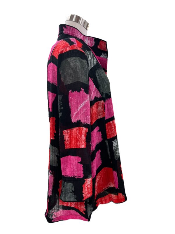 MULTIPLES 3/4 SLEEVE BUTTON FRONT PRINT JACKET - Image 7