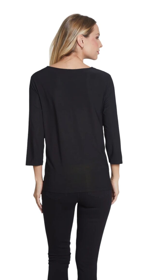MULTIPLES BLACK SIDE FRONT DRAWSTRING TOP - Image 3