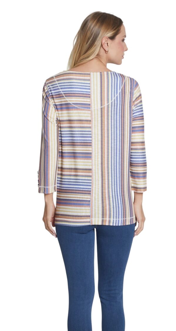 MULTIPLES FAUX BUTTON PLACKET MULTI PANEL TOP*NOW 75% OFF* - Image 3