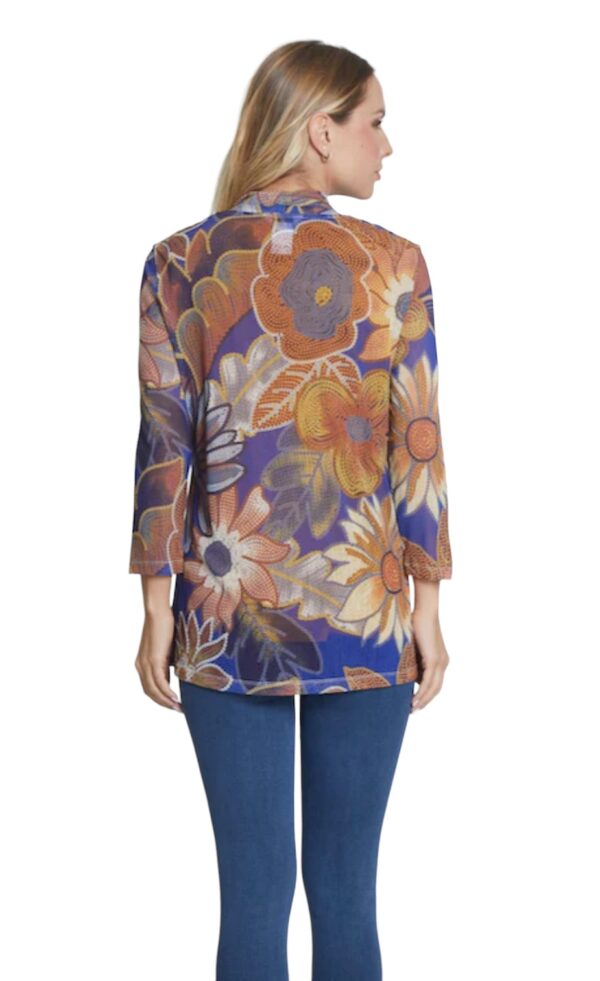 MULTIPLES FLORAL DRAPED FRONT JACKET - Image 2