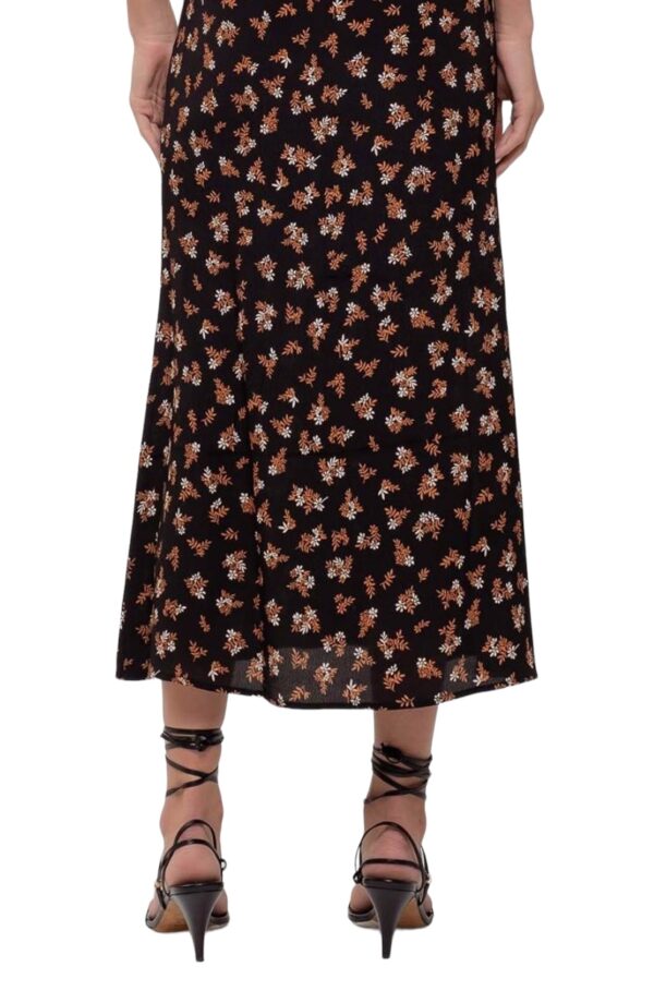 BLUPEPPER FLORAL BUTTON FRONT MIDI SKIRT - Image 5