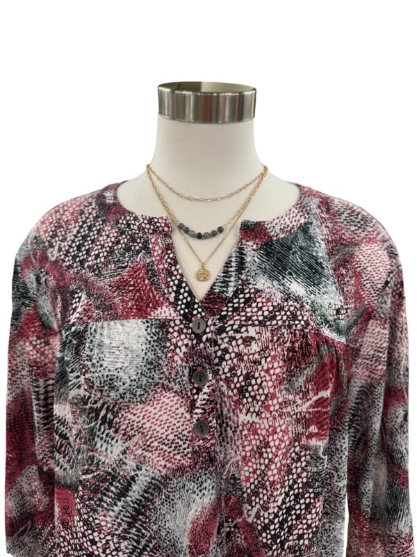 SOUTHERN LADY 3/4 SLEEVE PRINT TOP - Image 2