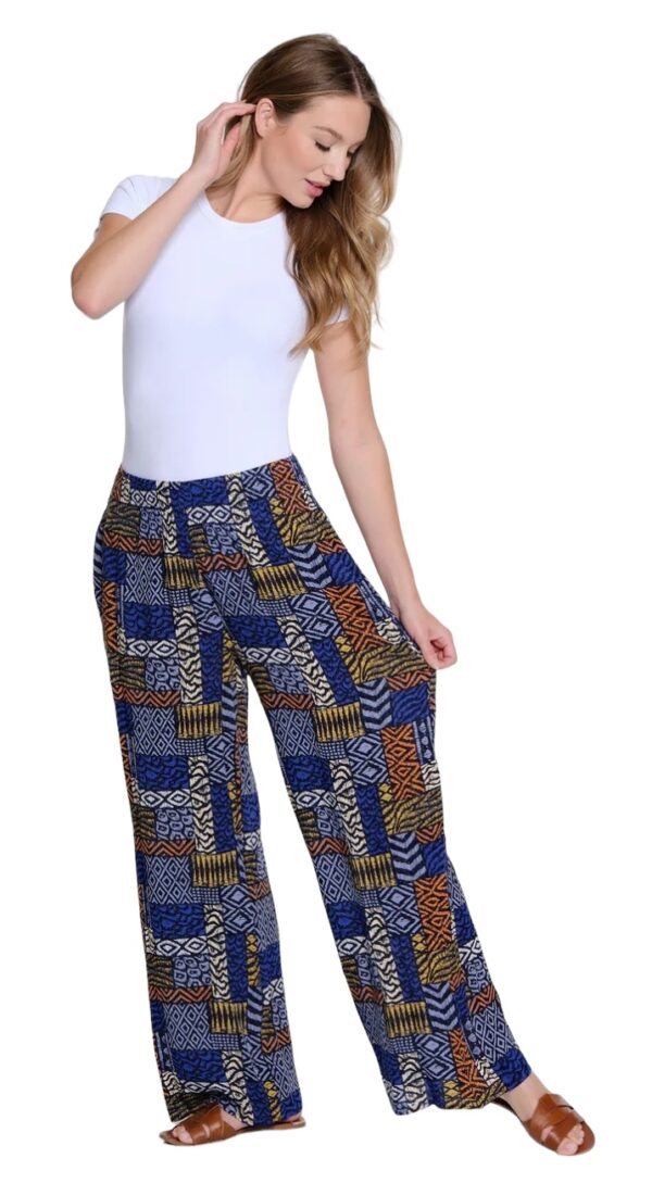 MULTIPLES IKAT PATCH PRINT PANTS - Image 6
