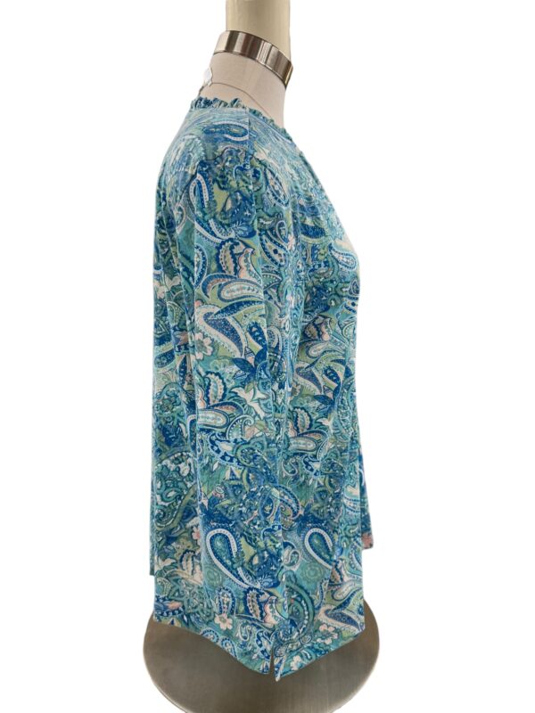 SOUTHERN LADY 3/4 SLEEVE PAISLEY PRINT TOP - Image 4