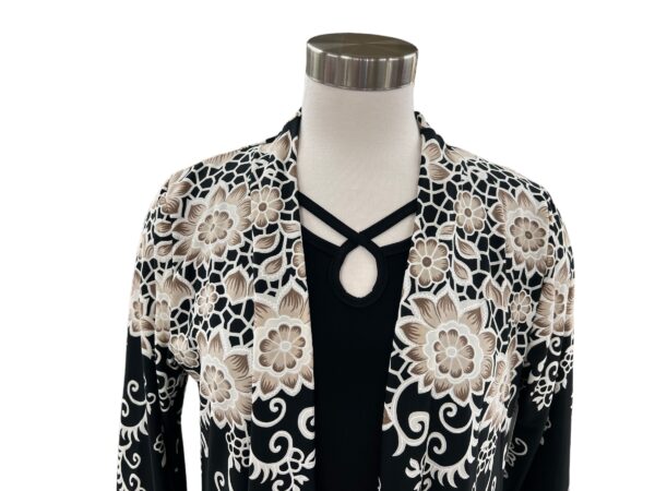 SOUTHERN LADY 3/4 SLEEVE BORDER PRINT JACKET - Image 3