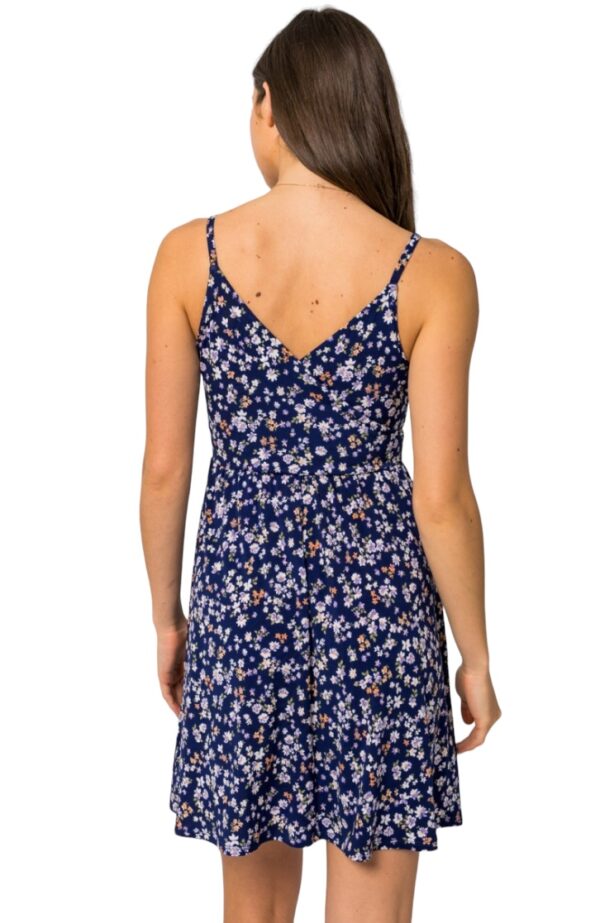 GILLI NAVY DITSY FLORAL MINI DRESS - Image 4