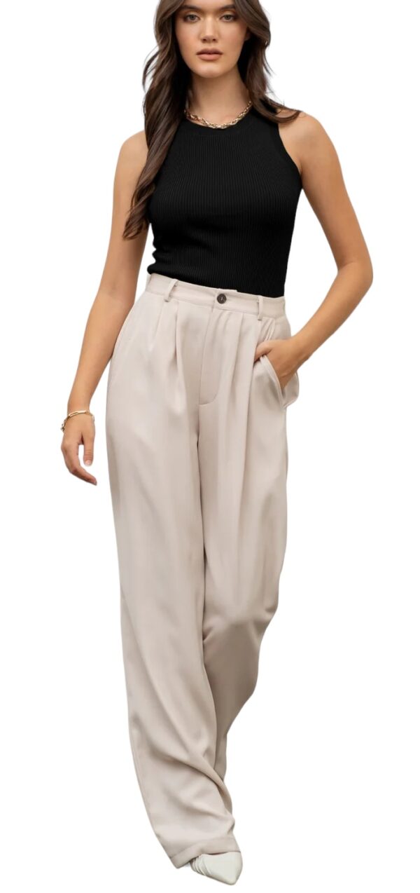 BLUPEPPER ROUND NECK SWEATER KNIT TANK TOP - Image 11