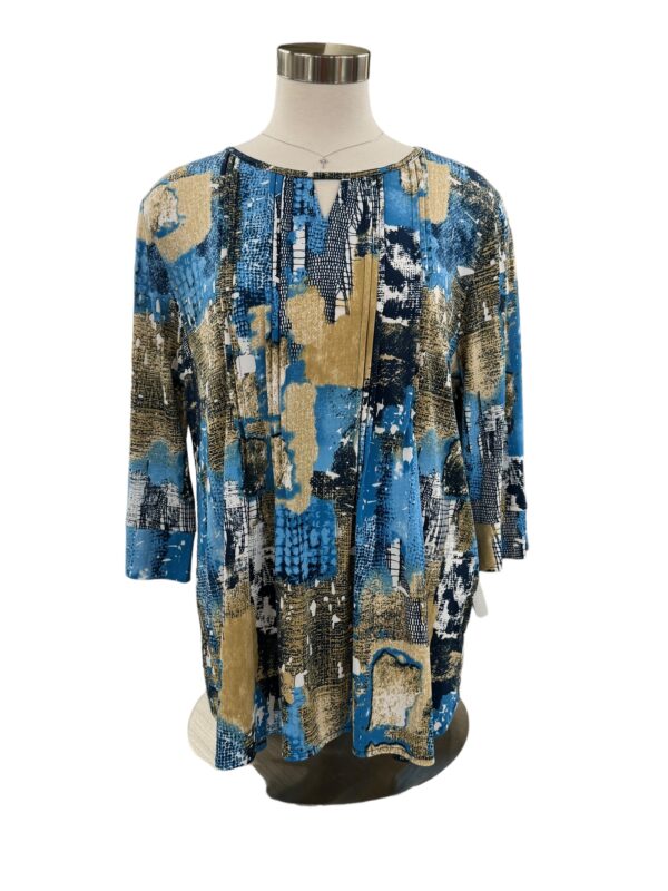SOUTHERN LADY 3/4 SLEEVE BLOCK PRINT TOP - Image 3