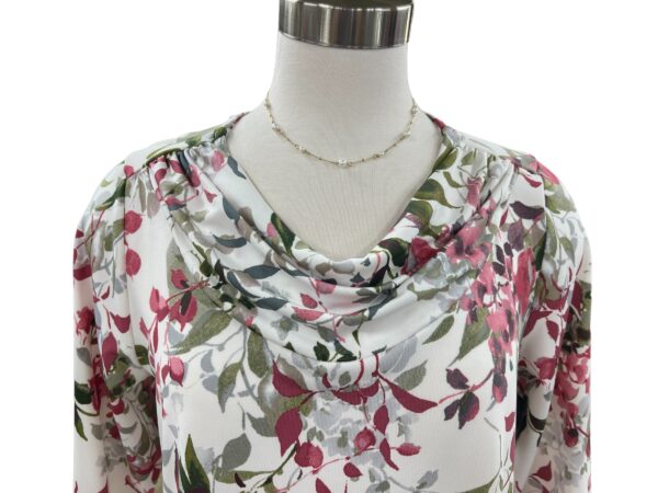 SOUTHERN LADY 3/4 SLEEVE COWL NECK FLORAL TOP - Image 7