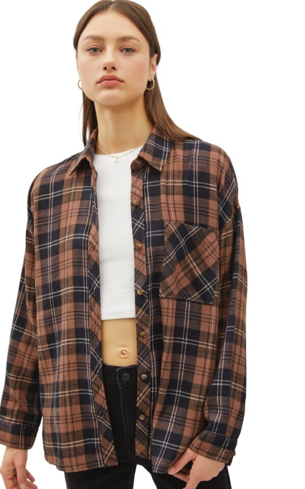 BE COOL OVERSIZED SUPER SOFT FLANNEL - Image 3