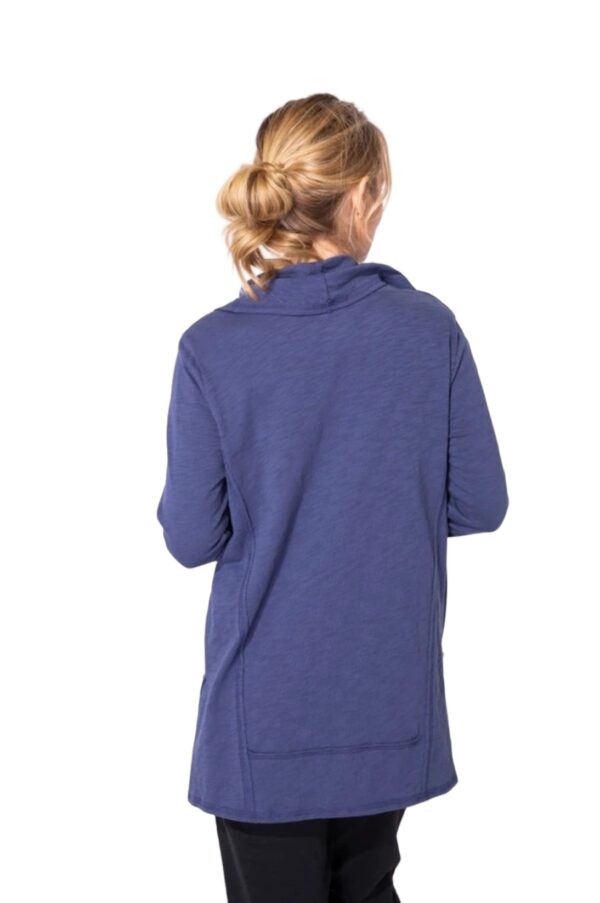 ESCAPE BY HABITAT COTTON SLUB SEAMED COWL NECK TUNIC - Image 2