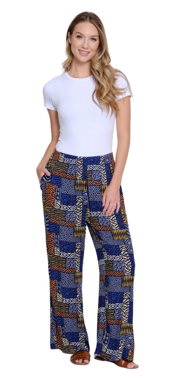 MULTIPLES IKAT PATCH PRINT PANTS - Image 4