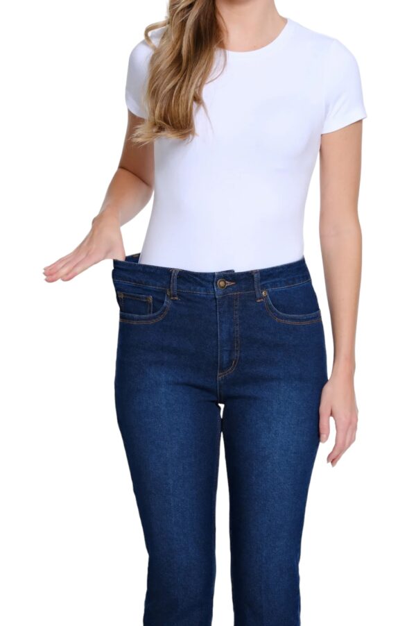 MULTIPLES ZIP FRONT SLIT CUT FRINGE HEM JEAN - Image 7