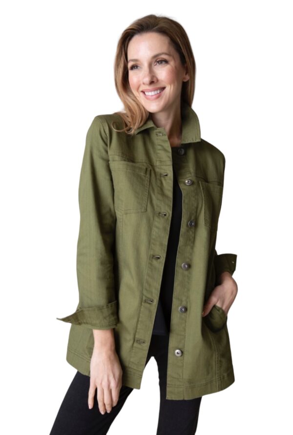 HABITAT STRETCH DENIM BOYFRIEND JACKET - Image 2