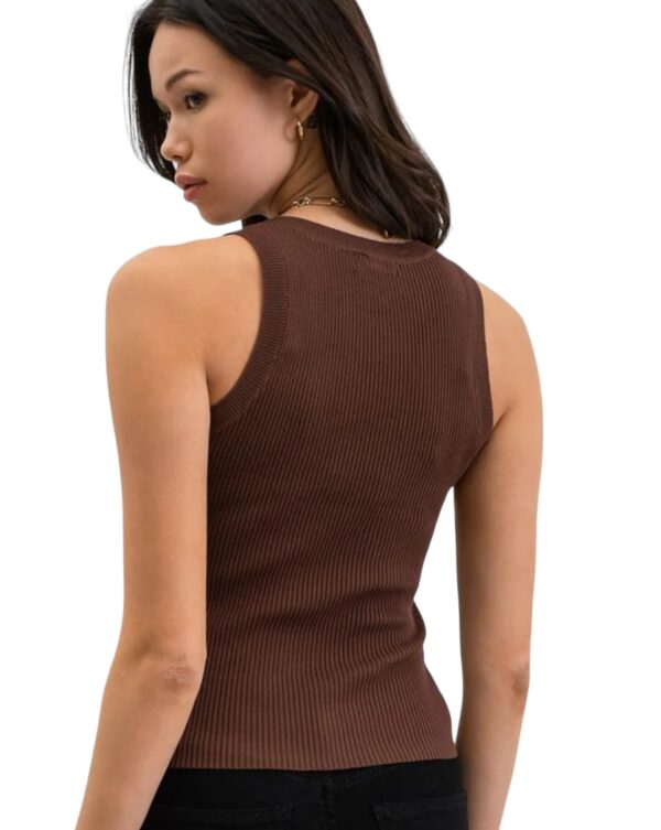 BLUPEPPER ROUND NECK SWEATER KNIT TANK TOP - Image 9