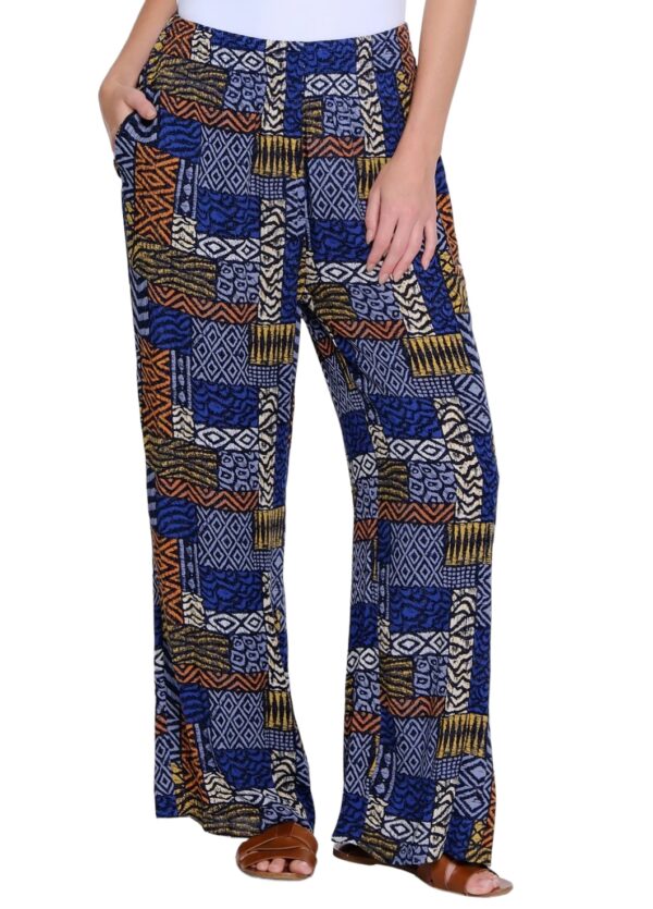 MULTIPLES IKAT PATCH PRINT PANTS - Image 2