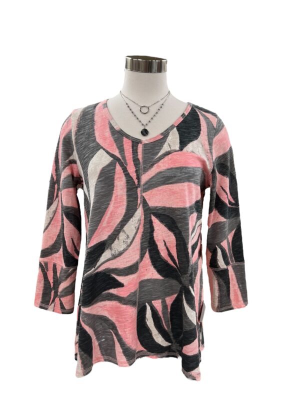 ESCAPE BY HABITAT COTTON SLUB FLORAL V-NECK TUNIC - Image 6