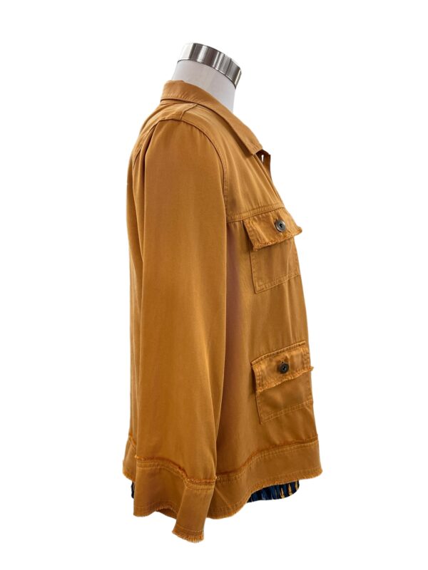 MULTIPLES DROP SHOULDER 4 POCKET FRINGE HEM JACKET - Image 7