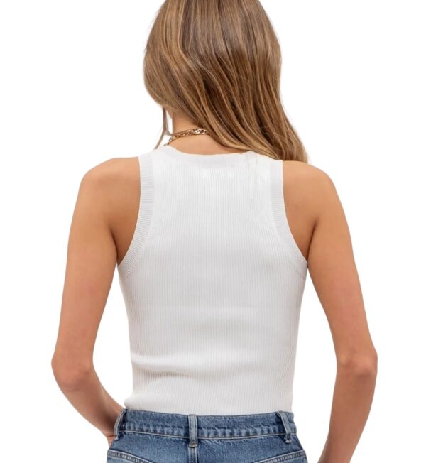 BLUPEPPER ROUND NECK SWEATER KNIT TANK TOP - Image 5