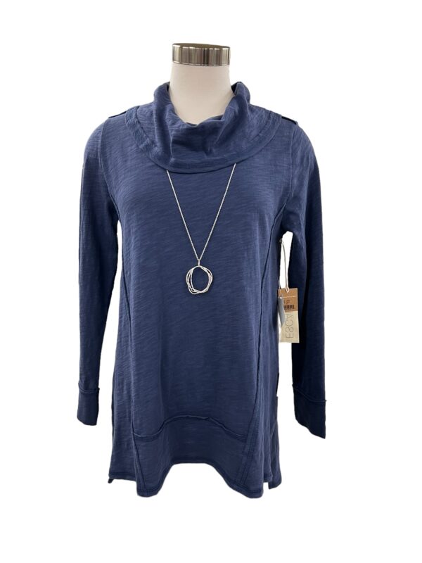 ESCAPE BY HABITAT COTTON SLUB SEAMED COWL NECK TUNIC - Image 5
