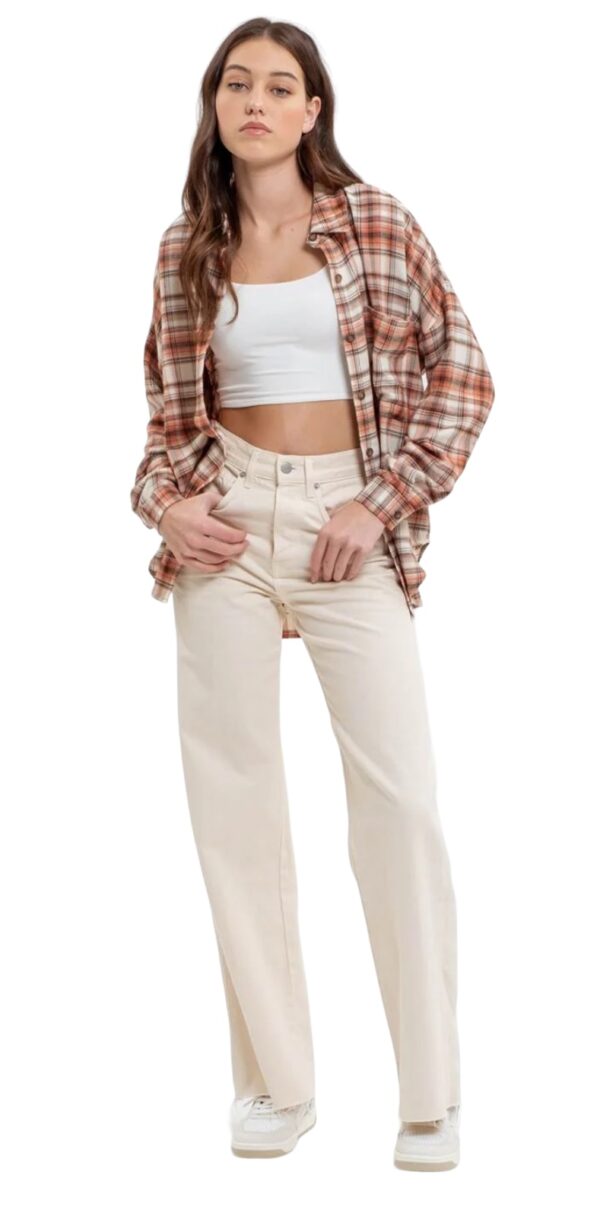 BLUPEPPER SUPER SOFT PLAID FLANNEL SHIRT - Image 3