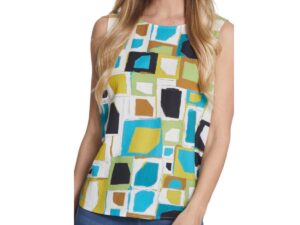 MULTIPLES JEWEL NECK PRINT TANK