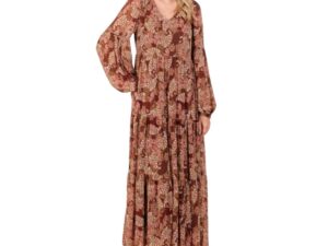 MITTOSHOP BOHO PAISLEY PRINT MAXI DRESS