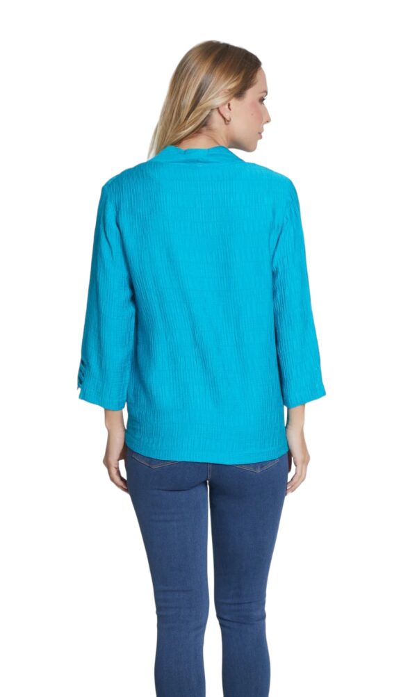MULTIPLES SOLID TEXTURED DOUBLE LAYER WOVEN JACKET - Image 4